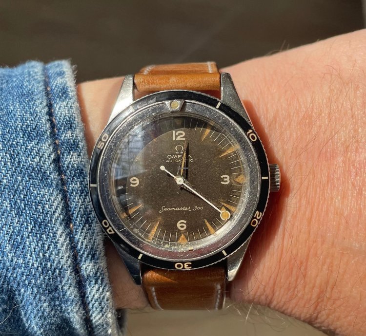 Omega Seamaster 300 1960 Omega Sm300 2913-8 With Tropical Dial Lollipop Hand