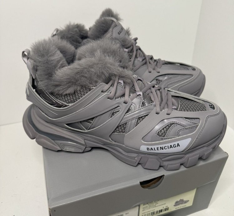 Balenciaga Track Faux-fur Eu 45 Us 12 With Box