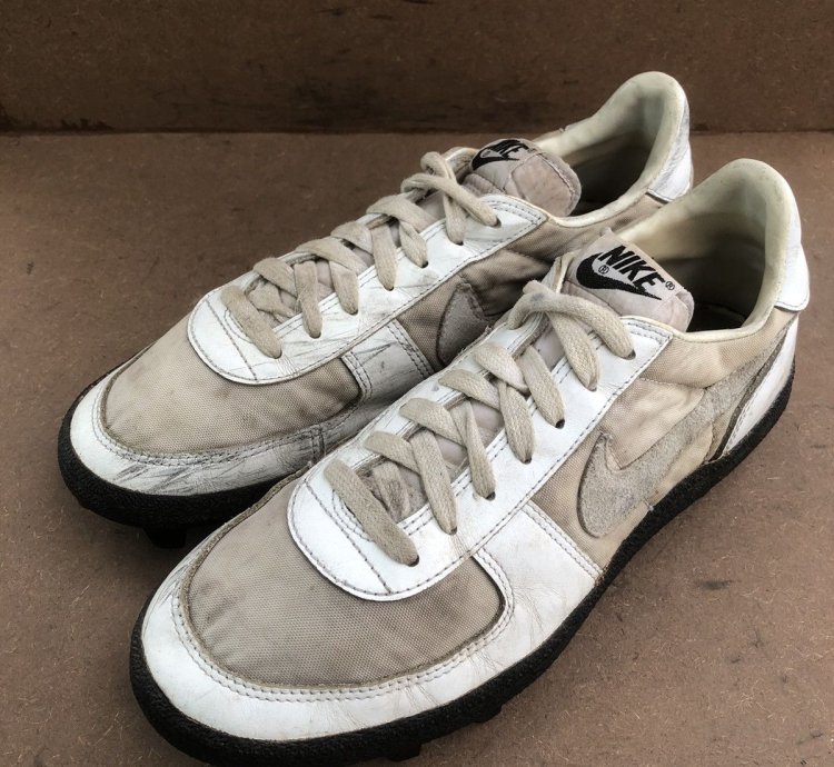 Vtg 1983 Nike White Leather Sneakers Size 9 5 Made In Korea