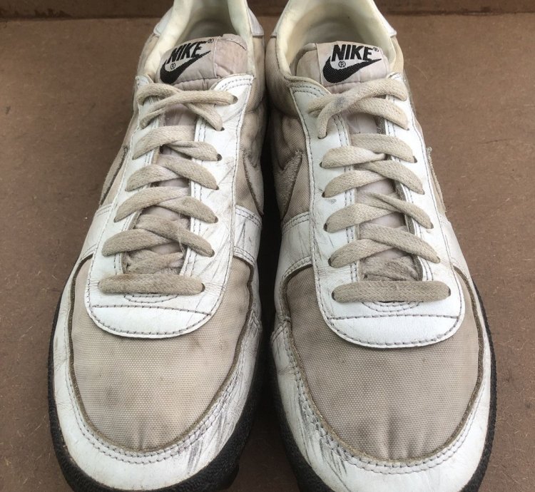 Vtg 1983 Nike White Leather Sneakers Size 9 5 Made In Korea