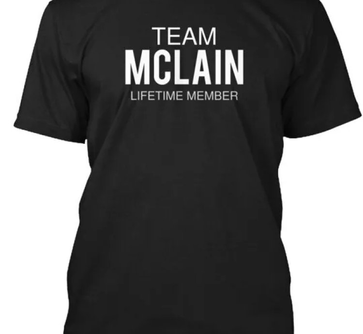 Team Mclain T-shirt Made In The Usa Size S To 5xl