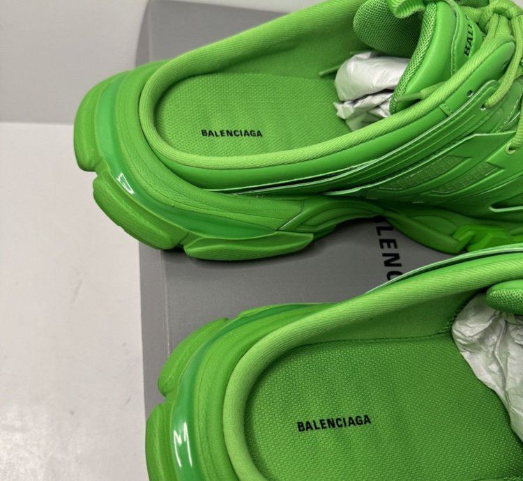 Balenciaga Track Mule Green Size 14 New With Box