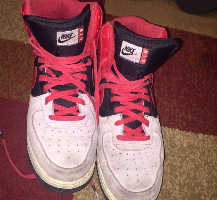 Air Force 1 High Lv8 Wolf Grey Red