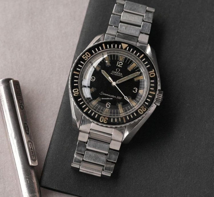 Omega Seamaster 300 Arabic Matte Black Dial