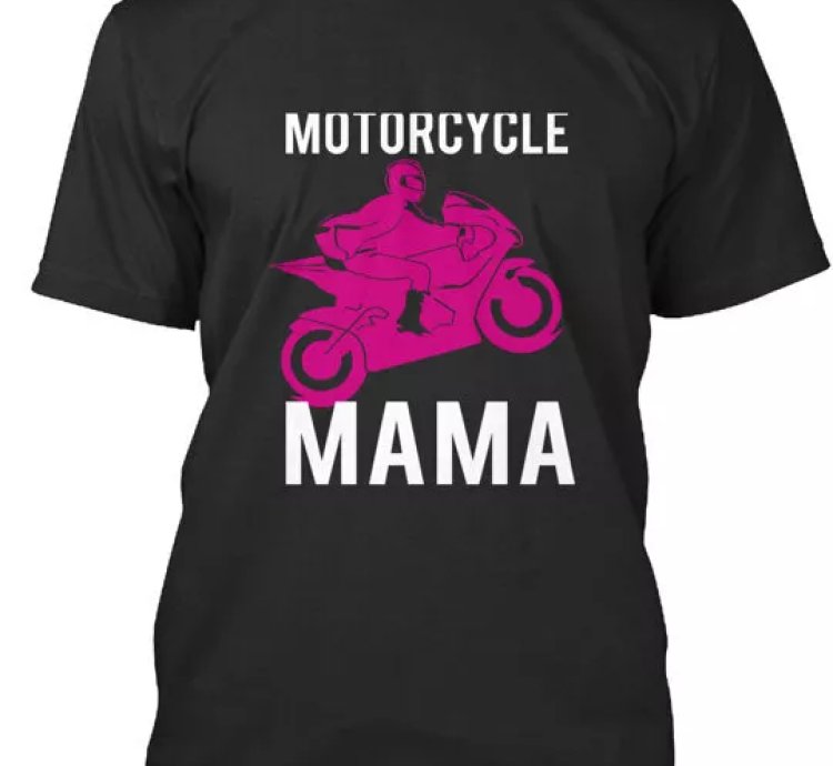 Motorcycle Mama T-shirt Made In The Usa Size S To 5xl