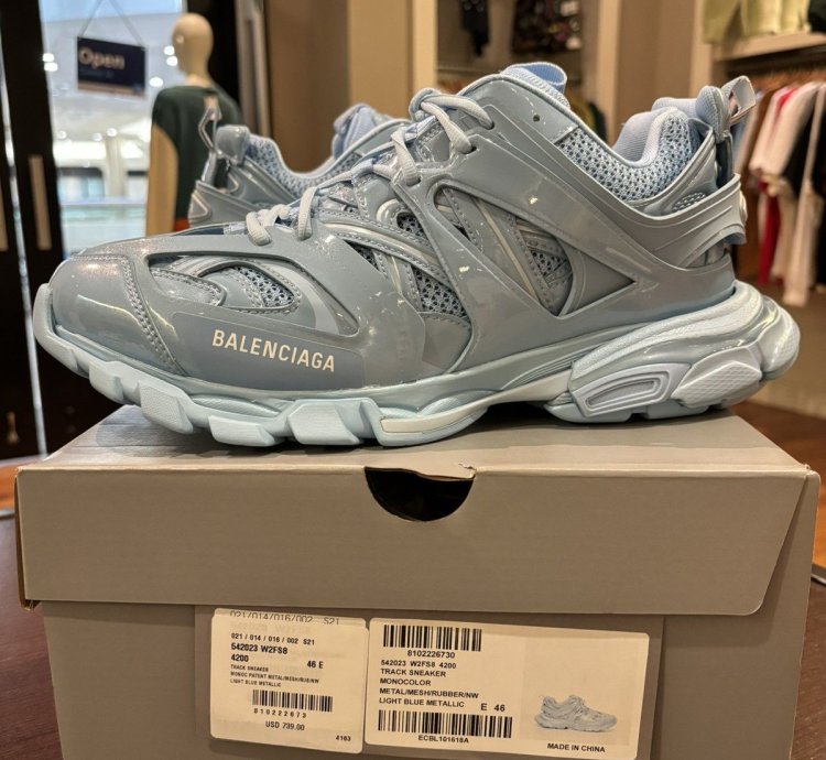 Balenciaga Track Runner Sneaker Blue Brand New