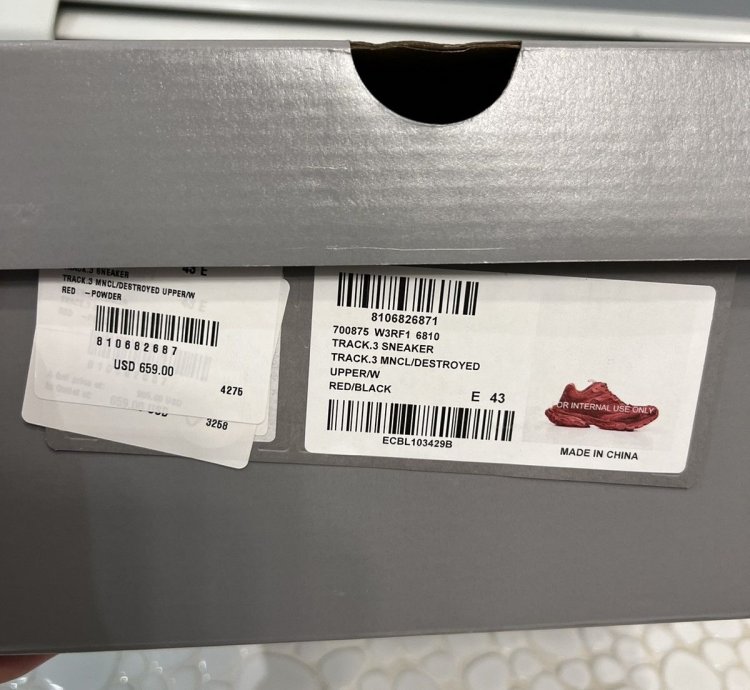Balenciaga Track Trainer 3 Red Size 10 Us Eu 43