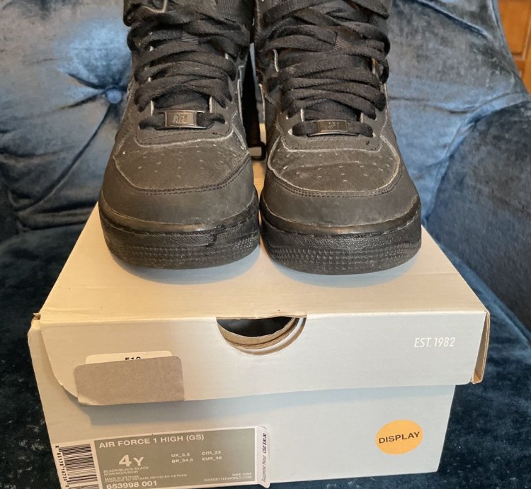 Air Force 1 High Triple Black Display Model