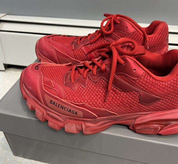 Balenciaga Track Trainer 3 Red Size 9 Us Eu 42