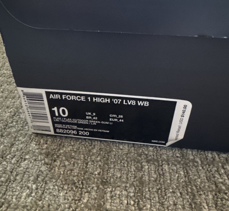 Air Force 1 High Wheat 2016
