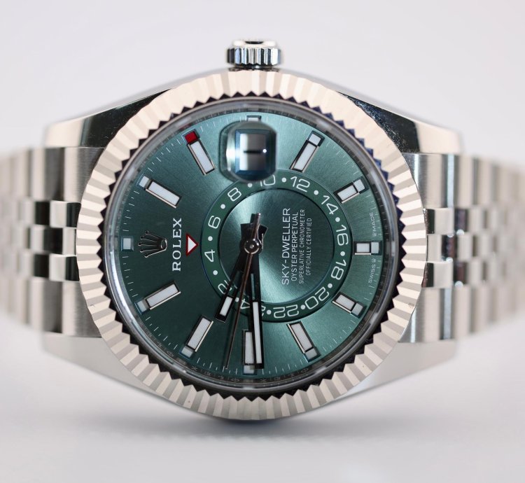 Rolex Sky-dweller 2024 Skydweller Stainless Steel Jubilee Bracelet Green Dial 336934