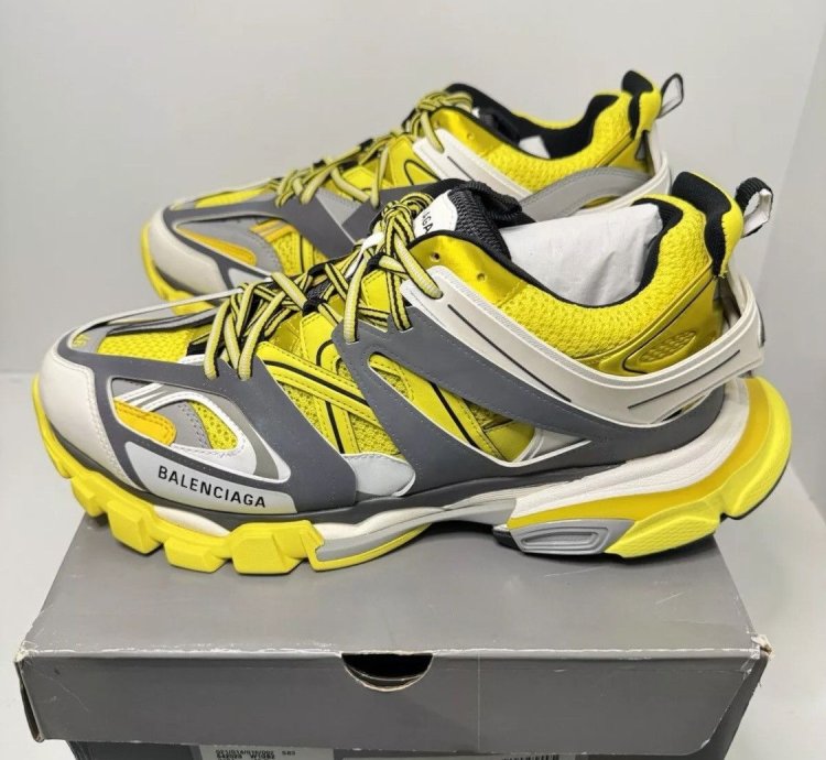 Balenciaga Track Trainer Yellow Grey New