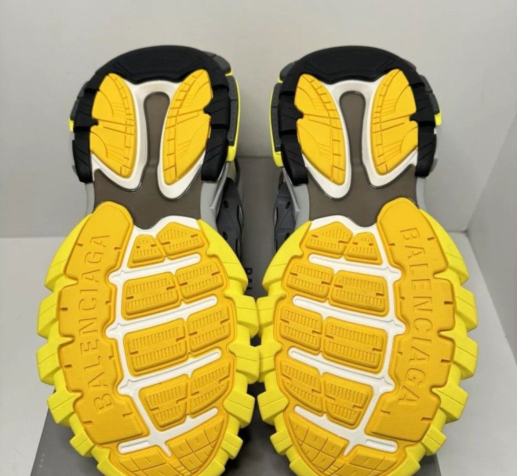 Balenciaga Track Trainer Yellow Grey New