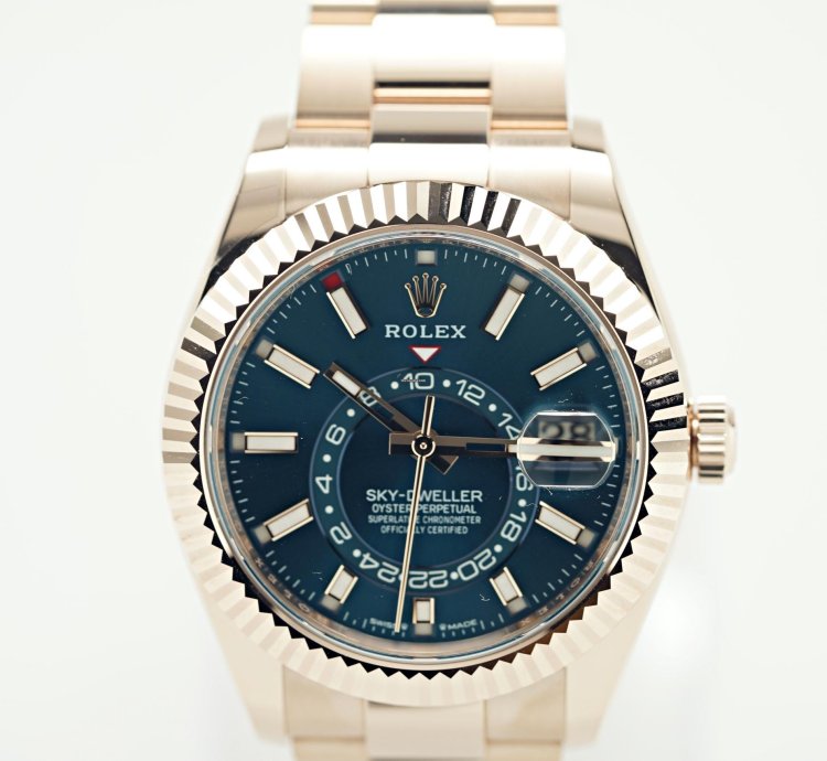 Rolex Sky-dweller 2025 New Everose Gold Blue Green Dial