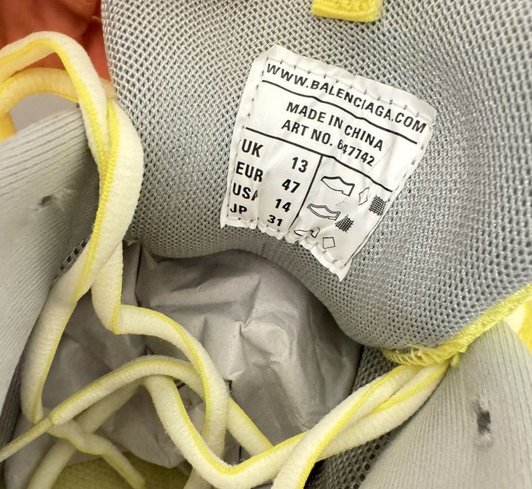 Balenciaga Track Yellow Clear Size 47 14 New With Box