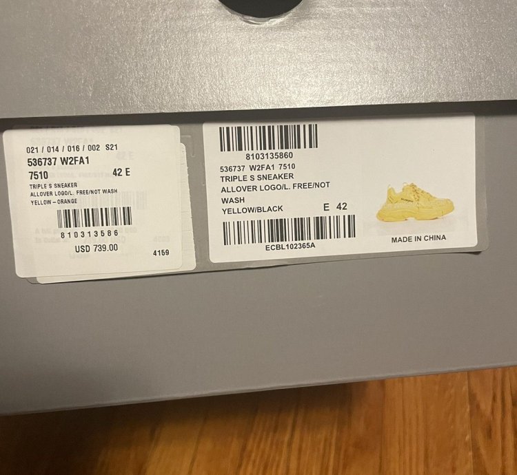 Balenciaga Triple Allover Logo Yellow Black