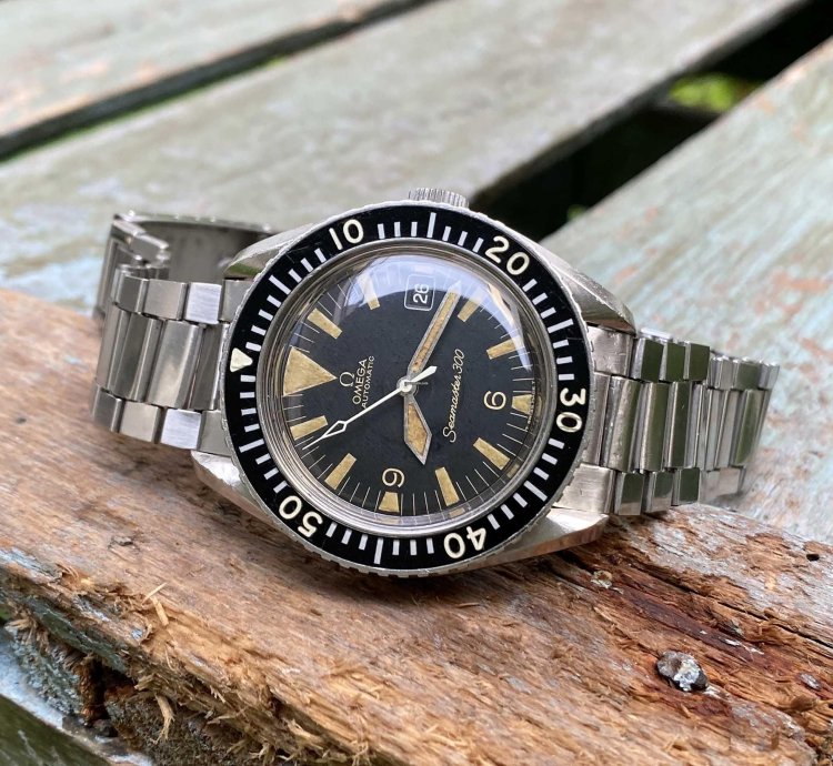 Omega Seamaster 300 Big Triangle Diver 1969 Vintage Swiss Automatic Watch Cal 565 Ref 166 024 Sp2