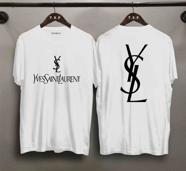 Ysl Yves Saint Laurent T-shirt Two Side Size Usa
