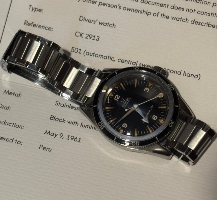 Omega Seamaster 300 Ck2913 From 1961 With Extract From The Archives