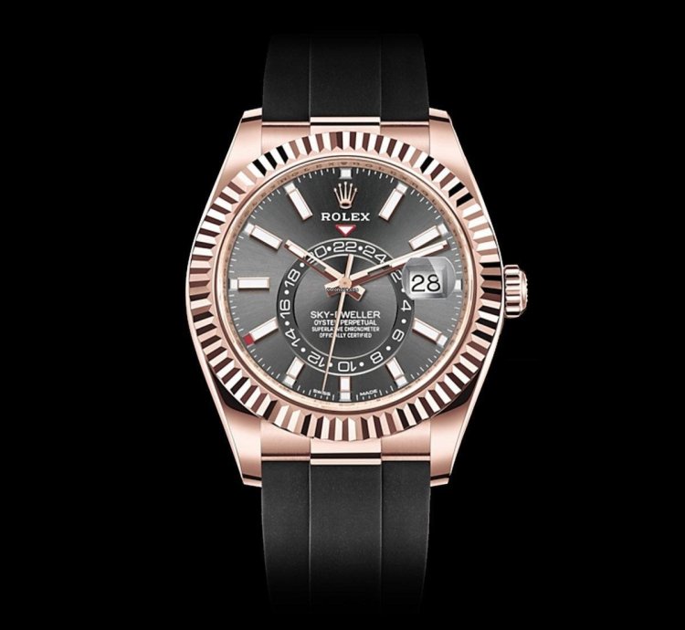 Rolex Sky-dweller 326235 Everose Gold 2021 Unworn Oysterflex