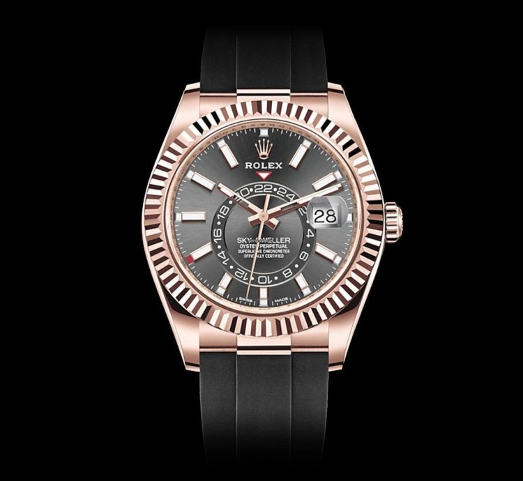 Rolex Sky-dweller 326235 Everose Gold 2021 Unworn Oysterflex
