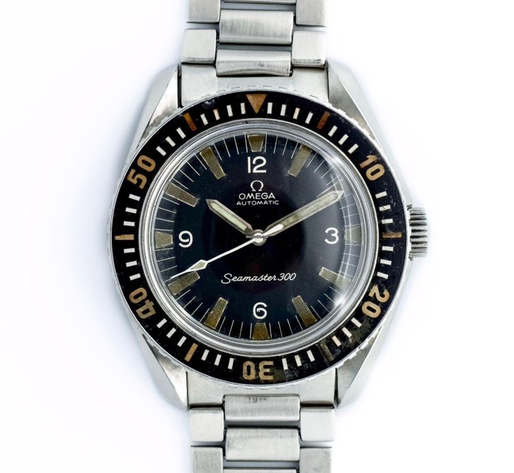 Omega Seamaster 300 Collectors Set - Bakelite Bezel Omega Flat Link Bracelet