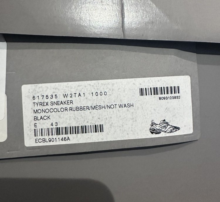 Balenciaga Tyrex Racing Shoes Sneakers Black