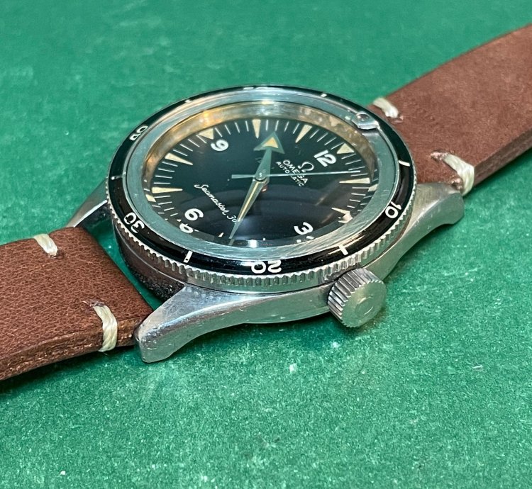 Omega Seamaster 300 Ref 2913-3 Seamaster 300 Black Dial With Leather Strap