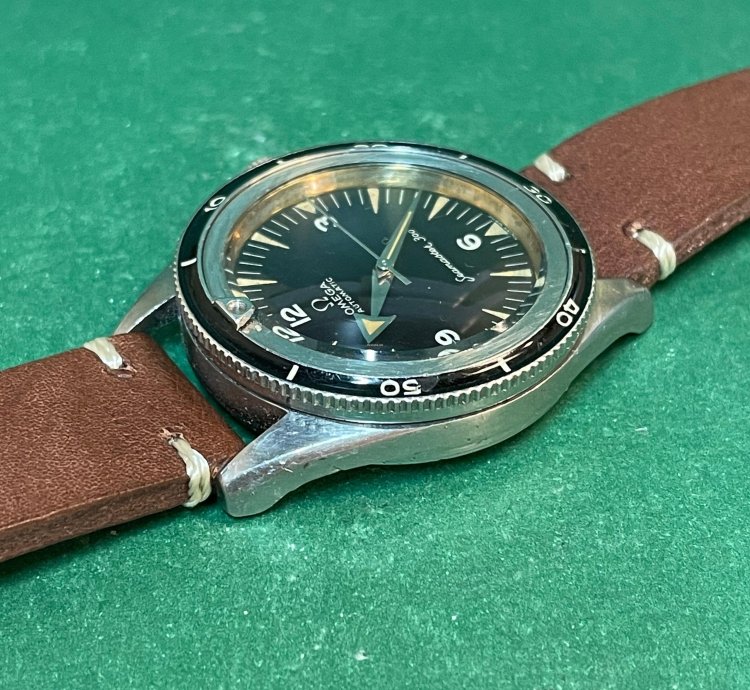 Omega Seamaster 300 Ref 2913-3 Seamaster 300 Black Dial With Leather Strap