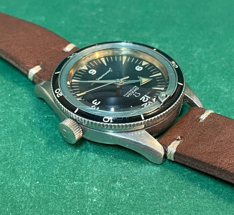 Omega Seamaster 300 Ref 2913-3 Seamaster 300 Black Dial With Leather Strap
