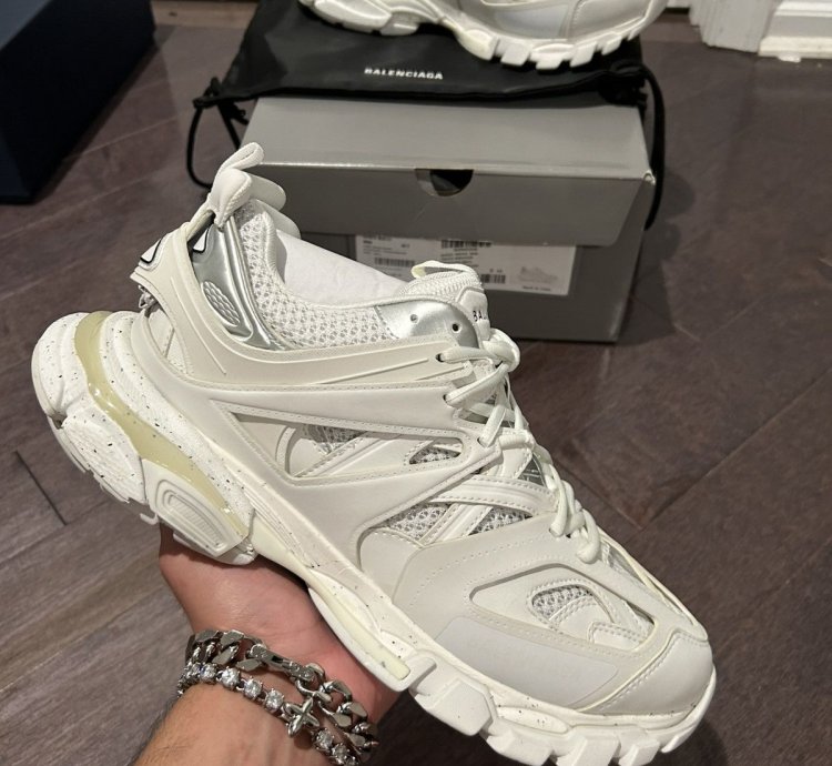 Brand New Balenciaga Track Runners All White Size 10