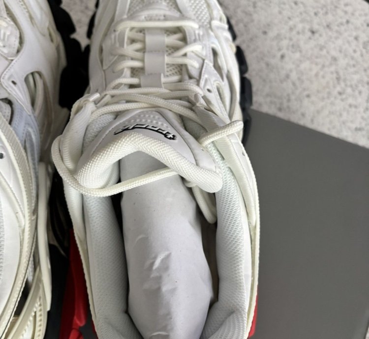 New Balenciaga Track 2 Sneaker White Red Size 46 Us 13