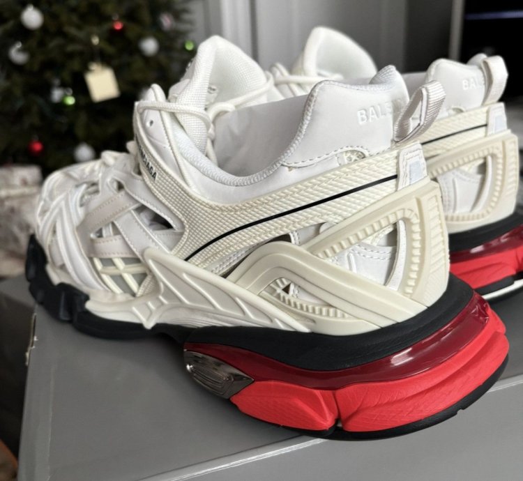 New Balenciaga Track 2 Sneaker White Red Size 46 Us 13