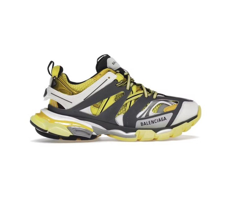 New Balenciaga Track Yellow Grey Size 42 9us With Box