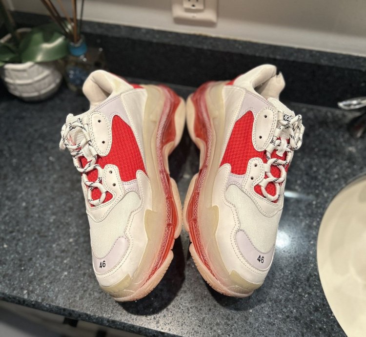 New Balenciaga Triple Red White Size 46 13us
