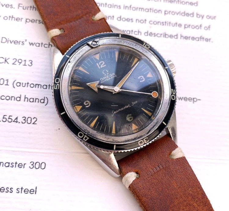 Omega Seamaster 300 Vintage Ref 2913-3 Diver Broad Arrow Lollipop Ck 2913 Extract Automatik 2913