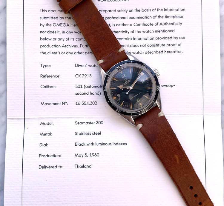Omega Seamaster 300 Vintage Ref 2913-3 Diver Broad Arrow Lollipop Ck 2913 Extract Automatik 2913