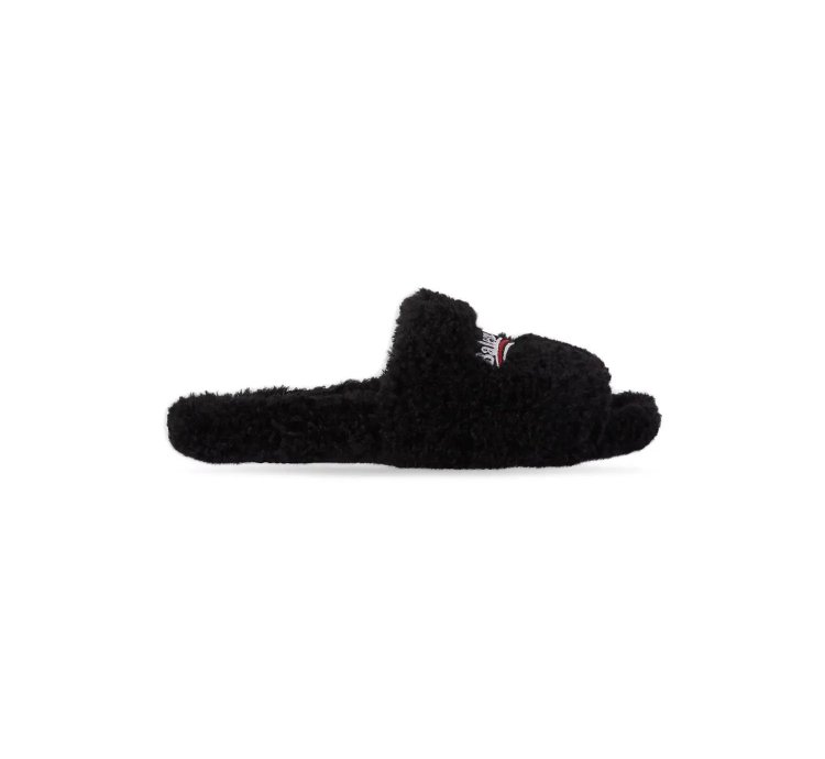 O1bcso1str1124 Furry Slides Towel In Black