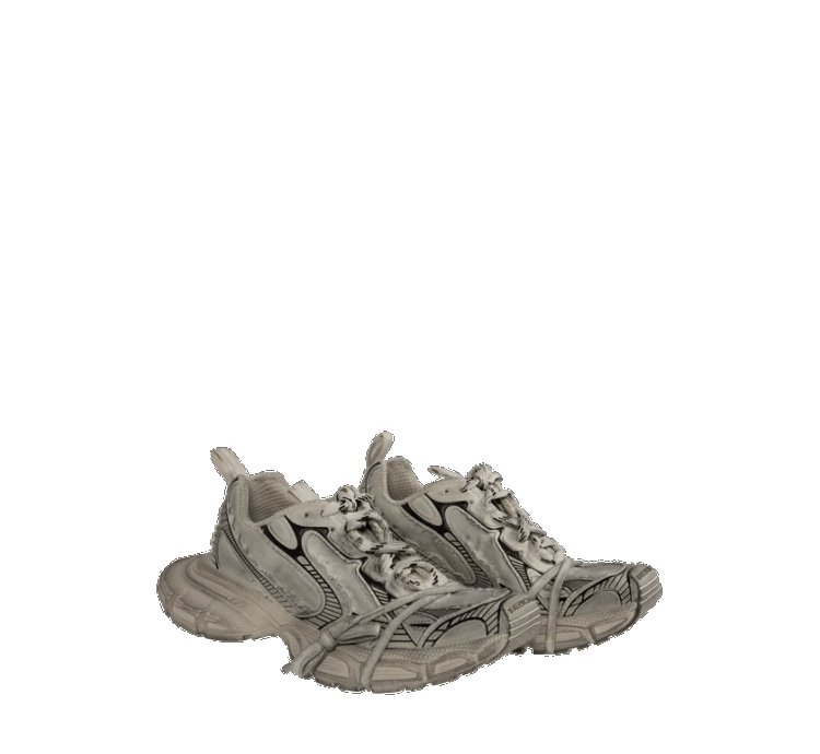 O1h1sh11224 Destroyed Canvas Sneakers In Beige