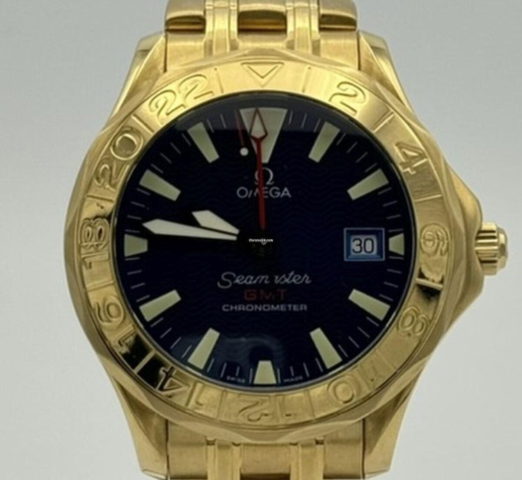 Omega Seamaster 41 Gmt Herren Uhr 26348093 Full Set 18k 750 Massiv Gold