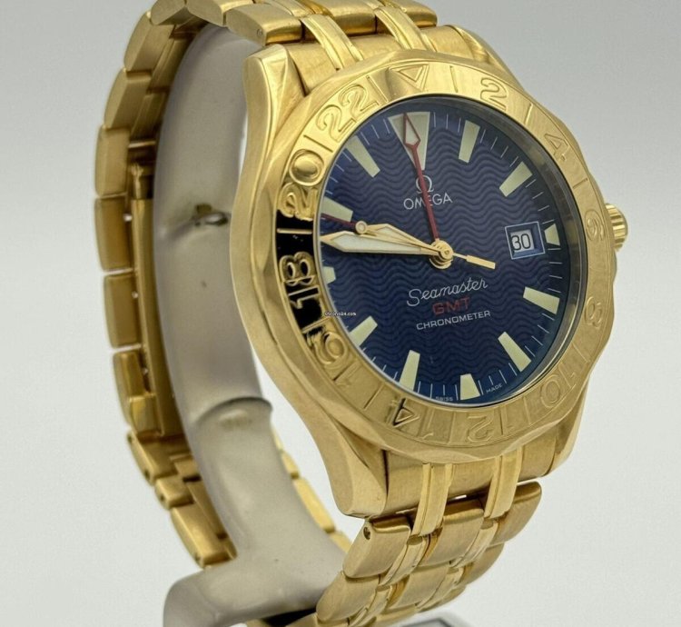 Omega Seamaster 41 Gmt Herren Uhr 26348093 Full Set 18k 750 Massiv Gold
