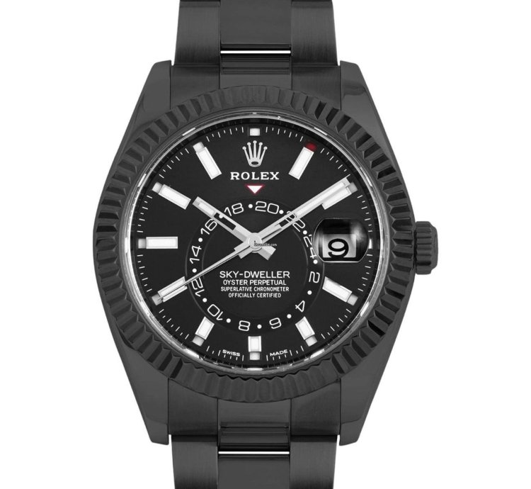 Rolex Sky-dweller 326934 Black Dial Oyster Bracelet 42mm Watch 2023 Pvd Dlc
