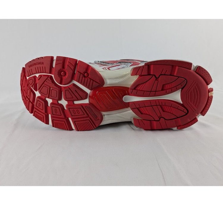 O1rshd1 Bicolor Mesh Runner In White Red