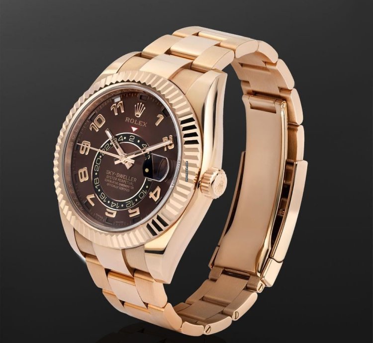 Rolex Sky-dweller 326935 18k Rose Gold Chocolate Arabic Dial 42 Mm