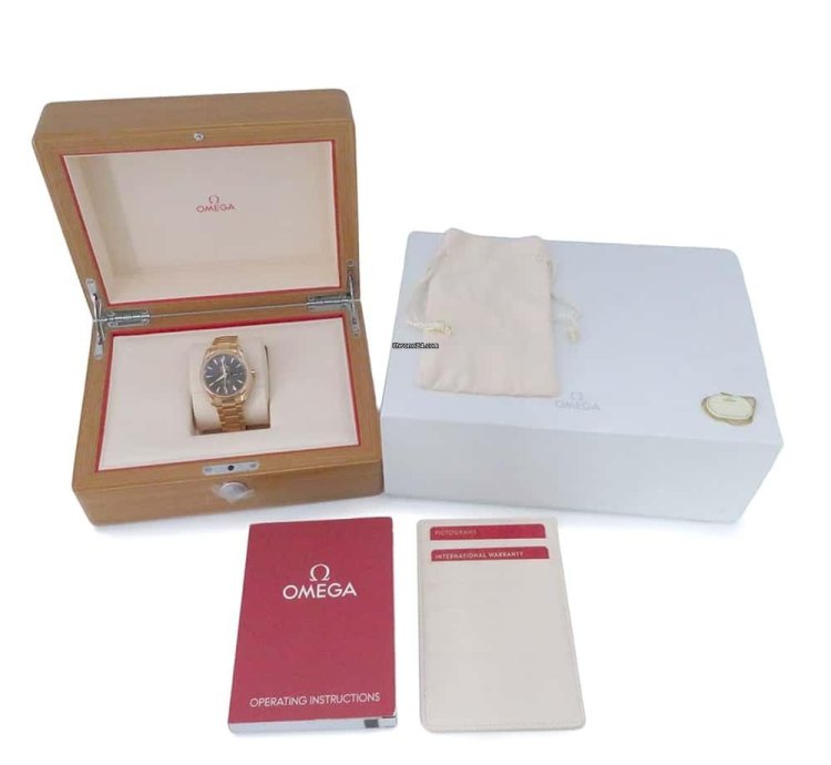 Omega Seamaster Aqua Terra 150m 38 5mm K18 Red Gold Gray Dial