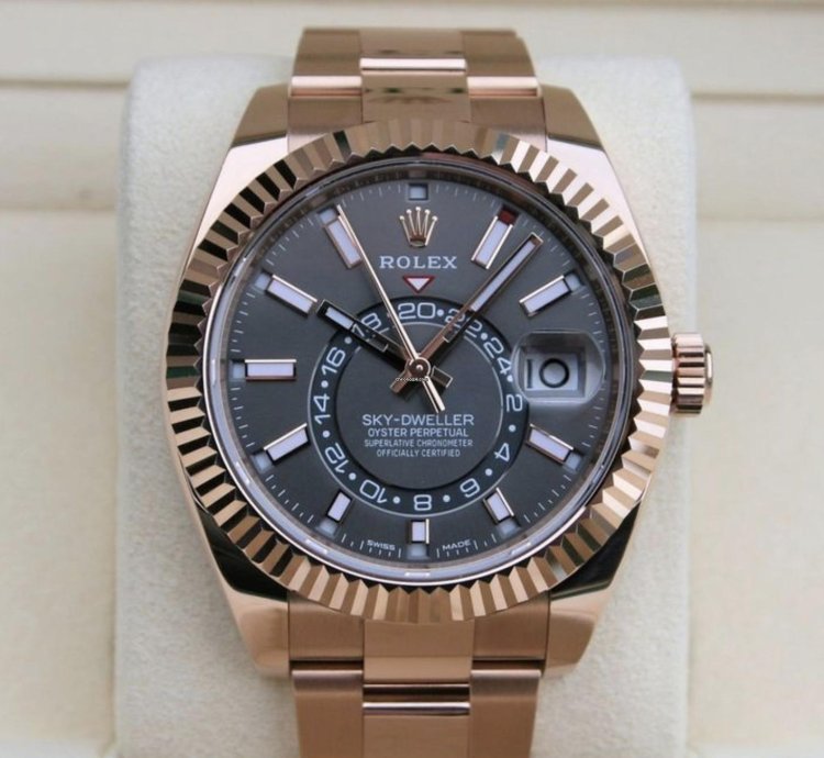 Rolex Sky-dweller 326935 Rhodium Grau 2024 Neu Full Set