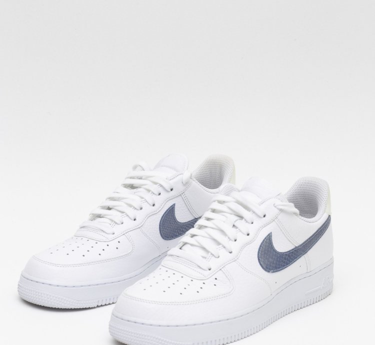 Air Force 1 Lv8 Blue Snakeskin Pony Hair