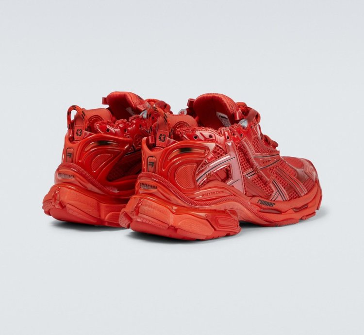 O1w1db11123 Caged Mesh Runner Sneakers In Red