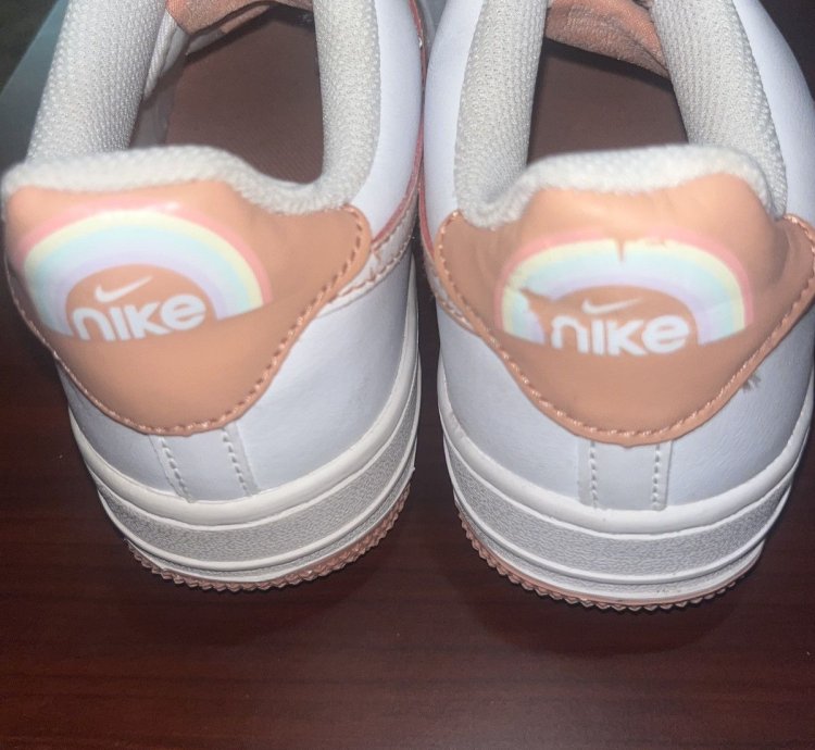 Air Force 1 Lv8 Gs White Light Madder Root Speckled