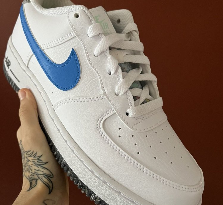 Air Force 1 Lv8 Next Nature Crater White Light Photo Blue